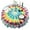 Colorful Rainbow Tie-1, variant on Rainbow Tie Dye Mandala Pattern Round Tablecloth 60"x60",Wrinkle Wipeable Table Cloth for Kitchen Dining Room Picnic Patio Party
