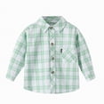 thumbnail image 2 of Ccpelsie Boys Dress Shirt Long Sleeve Solid Button Down with Point Collar for School Uniform and Formal Occasions(Light Green,17-18 Years), 2 of 4