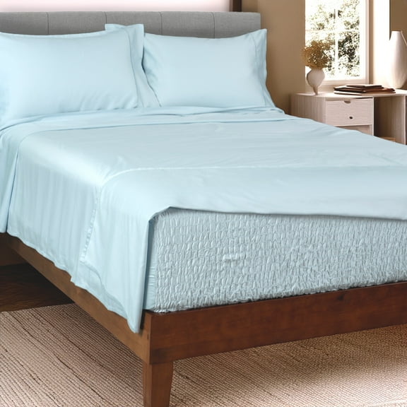 BedTite 300 Thread Count Cotton 4-Piece Full Sheet Set - Light Blue
