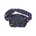 thumbnail image 4 of The Collection Royal Black Rainbow Tie Dye Cotton Hobo Bag, 4 of 4