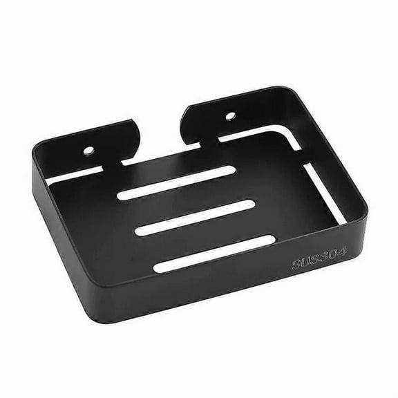 Black Wall Mounted Soap Dish with Screws, Heavy Duty Soap Holder for Bar Soap, Elegant Soap Dish for Shower, Bathroom, Kitchen, Sink,
