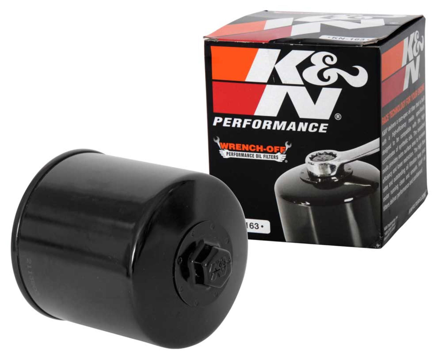 K&N Motorcycle Oil Filter: High Performance, Premium, Designed to be used with Synthetic or