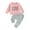 Pink Gray, variant on Toddler Baby Girls Clothes Sets 6M 12M 18M 24M 3Y Daddys Girl Letter Print Long Sleeve Pullover Sweatshirts Jogger Pants Infant Autumn Outfits