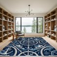 thumbnail image 2 of ODIKA 6'x9' Machine Washable Non-Slip Area Rug, Graphic Navy Blue High Traffic Rug, Blue, 1154285, 2 of 7