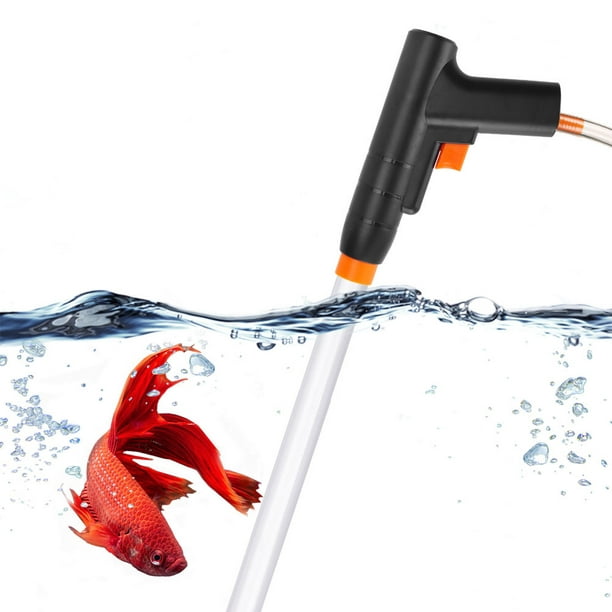 Aquarium Gravel Cleaner, New Quick Water Changer with Air Pressure Button Fish  Tank Sand Cleaning Kit Aquarium Siphon Vacuum Cleaner with Water Hose  Controller Clamp 