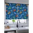 thumbnail image 5 of Sheer Curtains 54 Inch Length, Cartoon Tractor Semi Sheer Curtains Light Filtering Window Treatment, Cute Beep Car Digger Shovel Truck Blue Privacy Voile Drapes for Living Room Bedroom 52x54 Inch, 5 of 7