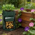 thumbnail image 4 of 3 Gallon Potato Grow Bag With Flap Window, Breathable Fabric Pot With Handles, Vegetable Planter Bag for Patio Balcony Garden, Green, 4 of 9