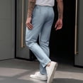 thumbnail image 4 of Golf Pants For Men Slim Fit Stretch Dress Pants Pleated High Waist Casual Business Trousers Wrinkle Resistant Comfortable Office Commute Pants Work Dress Office Travel Slacks Trousers, 4 of 4