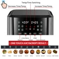 thumbnail image 7 of PRIJESSE 8QT Digital Air Fryer, 1500W Electric Air Fryer Toaster Oven Oil Free Multifunction Air Fry with 60 Minute Timer for Baking and 10 Preset Programs, Stainless Steel Accents, 7 of 7