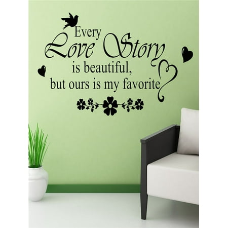 Love Story Removable Art Vinyl Mural Home Room Decor Wall
