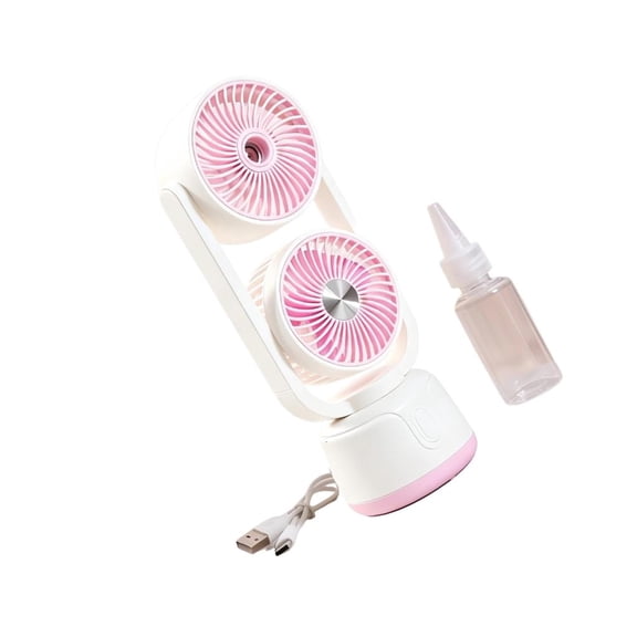 ZELVINN Desktop Misting Fan Rechargeable 3 Speed Mini Mist Fan Cooling Water Sprayer for Travel Home Camping Outdoor