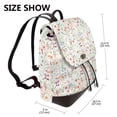 thumbnail image 2 of Balery Wildflower Watercolor 4 Mochila de Cuero para Mujeres, Gran Capacidad, Bolsa de Viaje Multifuncional, Mochila de Cuero y Bolsa de Hombro para Mujeres, 2 of 4