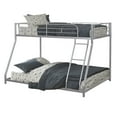 thumbnail image 2 of Miekor Furniture Twin Over Full Metal Bunk Bed Contemporary Style Silver Finish With Angled Ladder MK2994, 2 of 5
