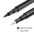 thumbnail image 4 of Uxcell 2pcs Fabric Markers Permanent Dye Paint Textile Marker Pens Fine Tip 2 Colors Dark Green, White, 4 of 6