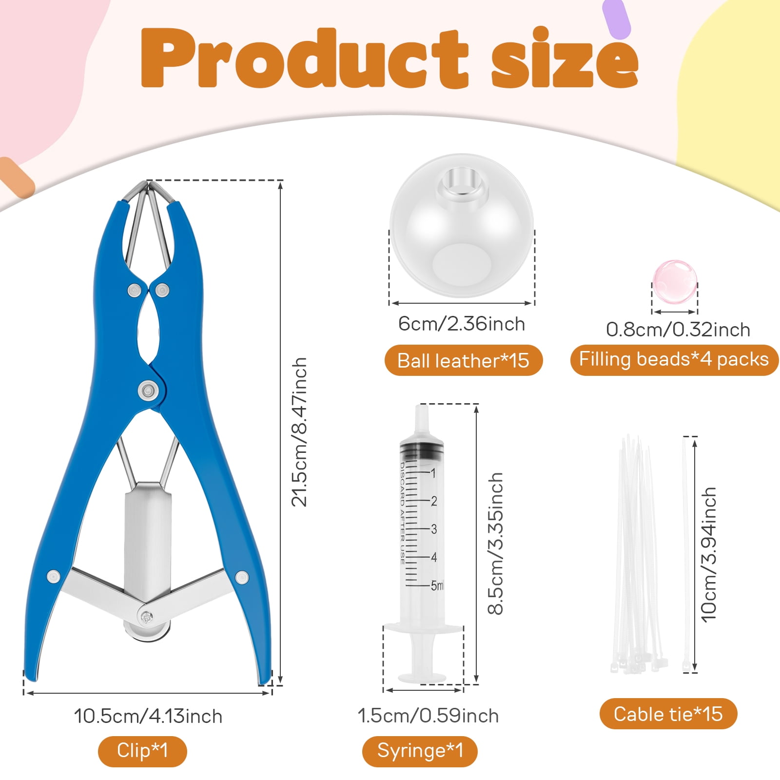 Austok DIY Stress Ball Making Kit Portable Empty Squeeze Ball DIY Kit with Vacuum Tool Cable Tie Filler Bead Expander Tool for Home Office Adult