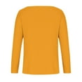 thumbnail image 4 of HOOJT Women's Solid Color V Neck Long Sleeve Casual Tops Soft Solid Basic T Shirts, 4 of 4