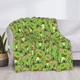 thumbnail image 3 of Fuzoiu Cute Green Frog Print Flannel Blanket,Throw Blanket,Flannel Home Decor,Fleece Bed Blankets,Cozy Soft Blanket for Bed, Sofa, Camping, and Travel-40"x30", 3 of 6