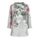 thumbnail image 2 of TaTaai Lightweight V Neck Printed T Shirts Women 3/4 Raglan Sleeve Loose Casual Summer Tops 2026 Stretchy Solid Color Tees Holiday Basic Gift, 2 of 6