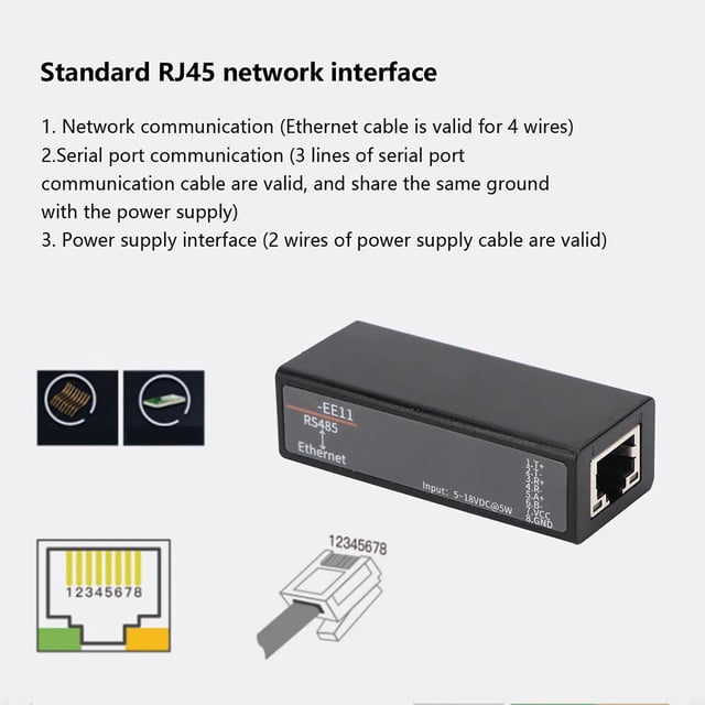 Serveur Série Ethernet, HF7121 Serveur Série RS485 Serveur Réseau Série R Ethernet Construction Robuste