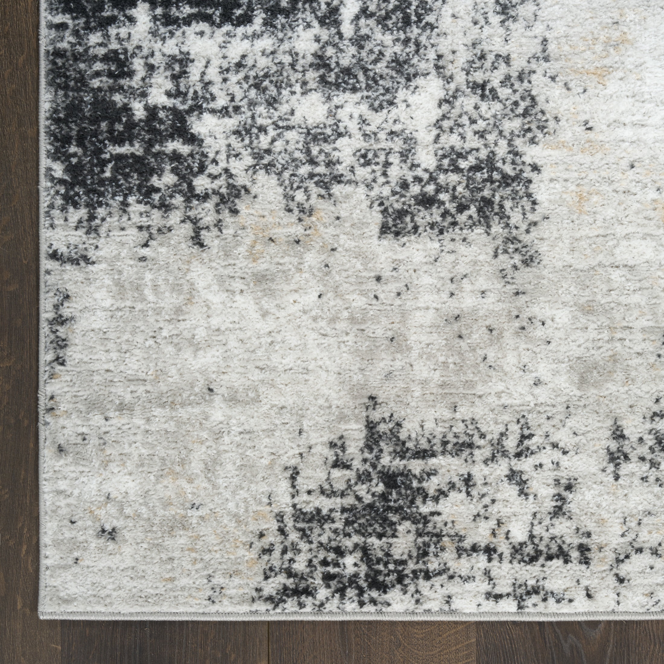 Nourison Dekor 7'10" x 9'10" Grey Charcoal Modern Indoor Rug