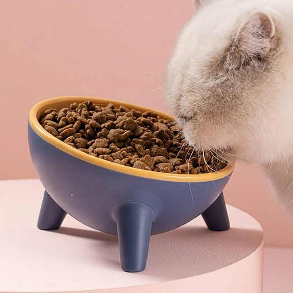 Pet Cat Dog Bowl Elevated Cat Bowl,15 Degree Slanted Pet Feeding Bowl for Dogs and Cats,Non-silp Stainless Steel Pet Water Feeder Pet Dogs Cats Food Water Feeder Bowl