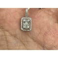 thumbnail image 3 of Attractive Halo Style 2Ct Baguette Cut VVS1/D Diamond Cluster Pendant 14K White Gold Finish Silver, 3 of 3