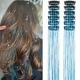 thumbnail image 1 of 12 piezas de extensiones de cabello sin costuras, cinta dorada brillante, cabello liso de seda, peluca, simulación de cabello, cinta láser, 1 of 3