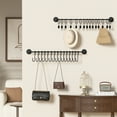 thumbnail image 3 of SUNFICON Hat Rack for Wall with 30 Hooks, Hat Organizer Holder for Baseball Caps, Cap Organizer Hanger, Hat Hanger for Closet, Black Hat Holder with Clips 3 Pack, 3 of 9