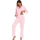 thumbnail image 5 of Conjunto de pijama LUBOT para mujer, viscosa de bambú, suave como la mantequilla, 2XL, rosa, 5 of 6