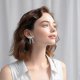 thumbnail image 4 of Gold Silver Bow Earrings Vintage Bow Knot Earrings Tassel Pearl Rhinestone Ribbon Drop Earrings Jewelry Gifts for Women Girls, 4 of 4