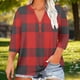 thumbnail image 1 of Xuyuer Womens Plus Size Tops 3/4 Sleeve Blouses Summer V Neck Shirts Smocked Cuffs Spring Outfits 1X-5X Casual Loose Tunic Tops Dressy T Shirts Loose Summer Business Work Blouses, 1 of 5