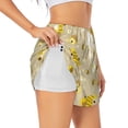 thumbnail image 2 of Disketp Cute Bee Gnomes Print Women's Shorts Workout Shorts for Athletic Gym Running Shorts with Phone Pockets Large, 2 of 8