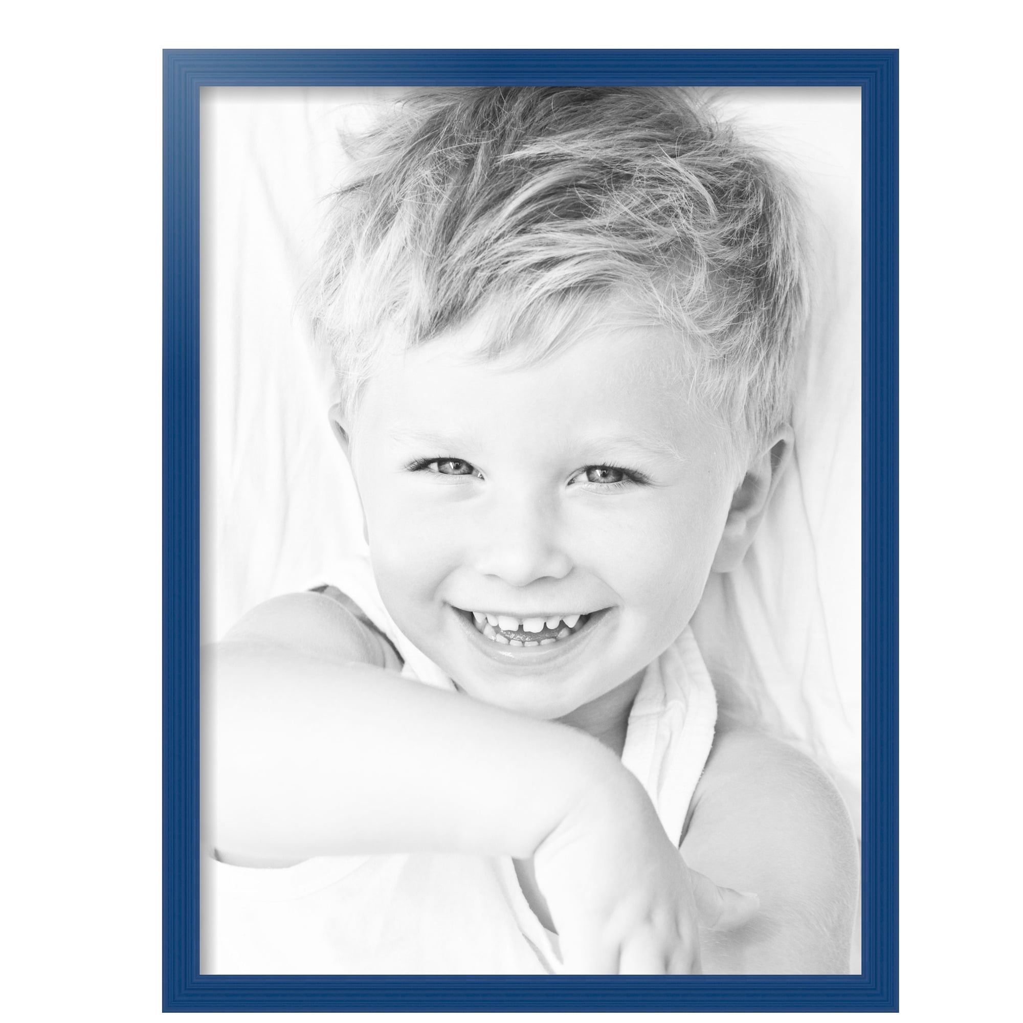 ArtToFrames 18" x 24" Blue Picture Frame, 18x24 inch Blue Wood Poster Frame (WOM-4158), 3 Pack