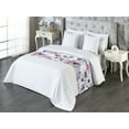 thumbnail image 3 of Spring Bed Runner, Anemone Flowers Leaves Abstract Watercolor Floral Art on Plain Back, Decorative Accent Bedding Scarf for Hotels Homes & Guest Rooms, King, Mauve Taupe and Blue Violet, by Ambesonne, 3 of 3
