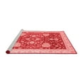 thumbnail image 2 of Ahgly Company Machine Washable Indoor Round Oriental Red Traditional Area Rugs, 8' Round, 2 of 4