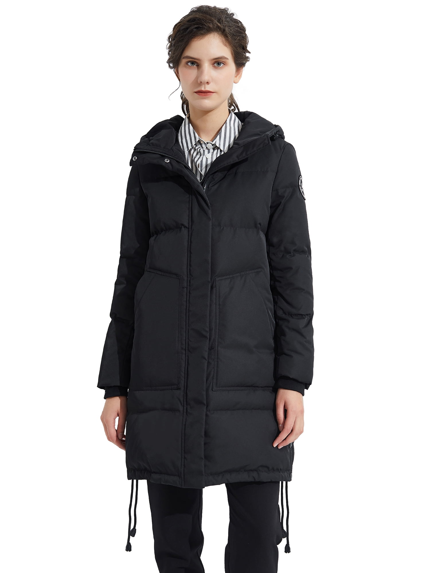 Orolay Women's Winter Down Coat Long Down Jacket Double Snap Puffer ...