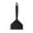 Black, variant on Silicone Pancake Spatula Turner with Lengthened Handle,Heat Resistant Cooking Spatulas for Nonstick Cookware,Large Flexible Kitchen Utensils Rubber Flipper for Egg,Pancake,Fish(White,10.2x4.72")