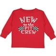 thumbnail image 3 of Inktastic New to the Pit Crew Racing Flags Boys or Girls Long Sleeve Toddler T-Shirt, 3 of 5