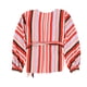 thumbnail image 2 of bar III Blusa cruzada a rayas para mujer, rojo, grande, 2 of 2
