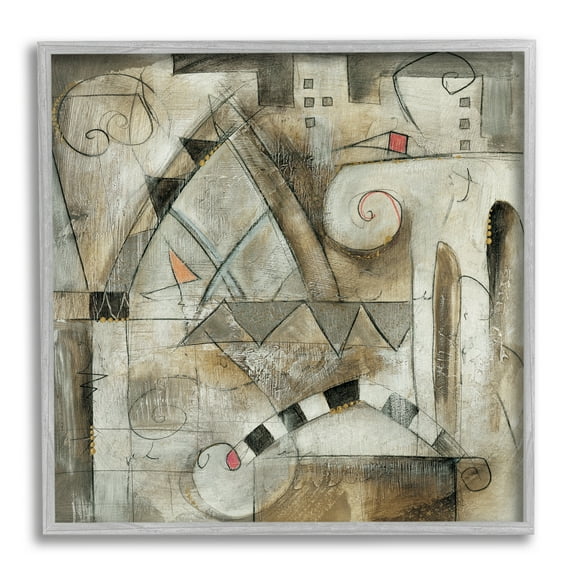 Stupell Industries Traditional European City Abstract Painting Rustic Pillars, 12 x 12,Design by Eric Waugh