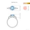 thumbnail image 5 of ANGARA Natural Round 1.6 ct Aquamarine and Diamond Three Stone Engagement Ring in 14K White Gold for Women (Size-8mm) | March Birthstone, Anniversary, Jewelry Gift for Women | Natural Aquamarine Ring, 5 of 9