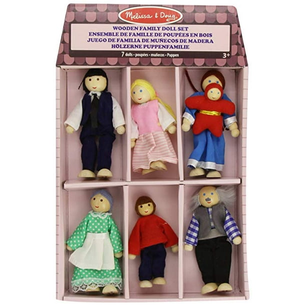 Melissa & Doug Wooden Family Doll Set