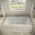 thumbnail image 3 of Streamline N-4160-718-PBR 72 in. x 36 in. Acrylic Soaking Drop-In Bathtub in Glossy White, With External Drain in Polished Brass, 3 of 12