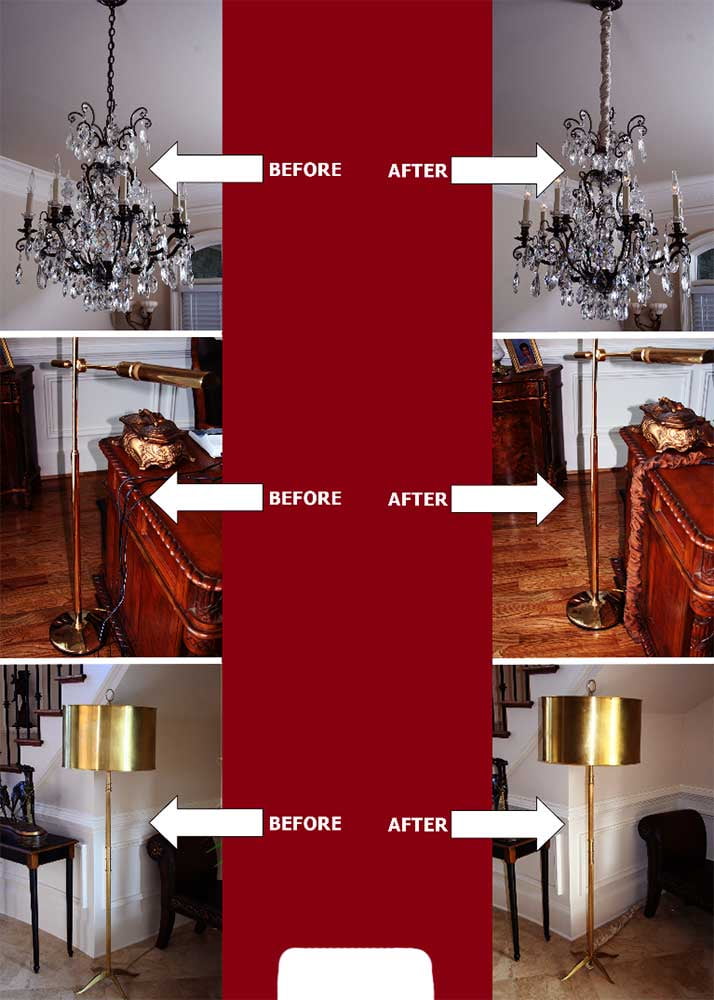 Royal Designs Fabric Cord and Chain cover with Touch Fastener - ideal for covering chandelier chains, wires and cables, Easy to Use, 4 ft long, Eggshell