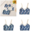 thumbnail image 2 of Women Spaghetti Straps Crop Top Sweet Top Bohemian Holiday Camisole Vests Sleeveless Blouses Beachwears, 2 of 8