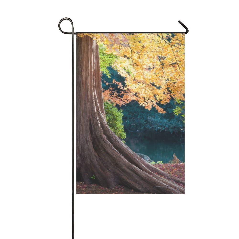 MYPOP Maple Of The Garden Shines With Gold Outdoor Decorative Flag Garden Flag 12x18 inches - image 1 of 1