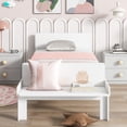 thumbnail image 3 of DreamBuck Twin Platform Bed with Bed-End Bench, Wood Bed Frame with Headboard and Footboard Bench, Twin Bed Frame with Slats Support, Storage Bed for Teens, Boys, Girls, No Box Spring Needed, 3 of 8