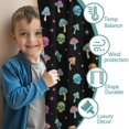 thumbnail image 3 of Blackout Kids Curtains,Black Colorful Skull Mushroom Pattern Childrens Insulated Curtains Set Of 2,Bedroom Essentials,Toddler Room Decor 42x54in(106x137cm), 3 of 5