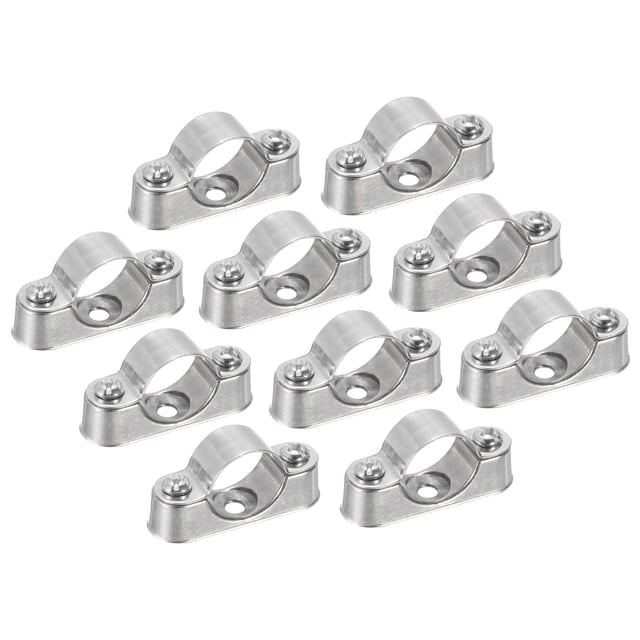 Unique Bargains 10Pack Pipe Support Pipe Bracket Clamp Wall Mount Ceiling Mount for 20mm Pipe
