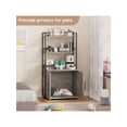 thumbnail image 3 of 2-in-1 cat litter box enclosure con 2-tier almacenamiento estantes y doors moderno indoor cat house de madera cat washroom muebles para most litter boxes, 3 of 7